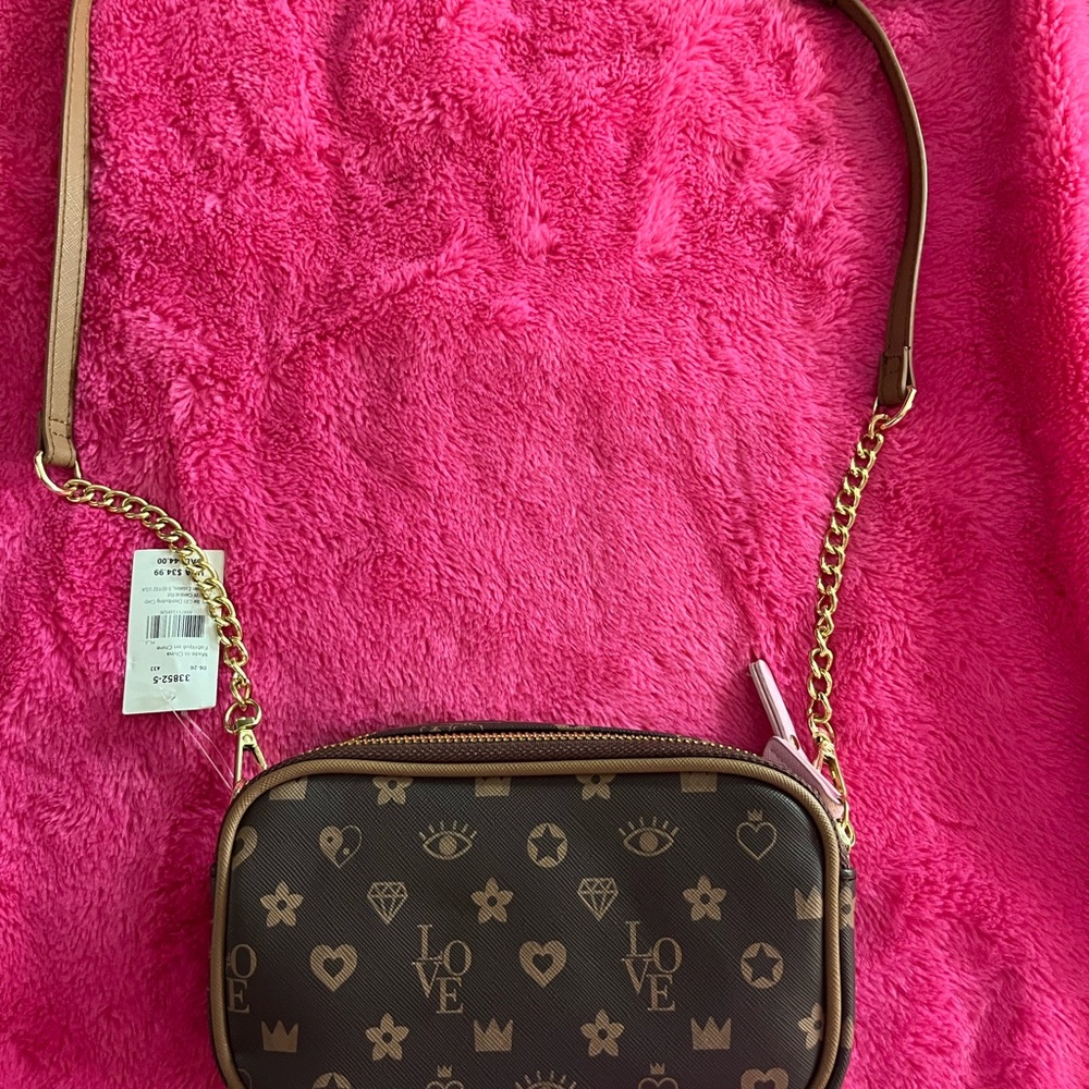 Claire’s Brown and Pink Crossbody Bag - Picture 2 of 3